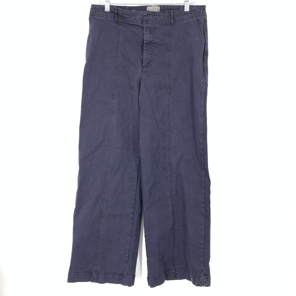 Universal Thread Straight Leg Chino Pants Womens Size 12 Washed Navy Stretch